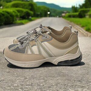 Zara Beige Mesh Sneakers Womens US 6 Lightweight Comfortable Stylish Casual